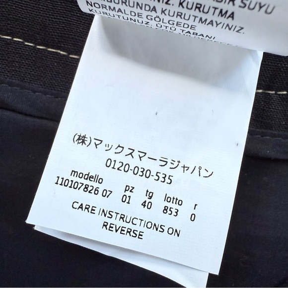 MaxMara Black Linen Midi Pencil Skirt 6 US - Picture 12 of 15